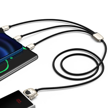 Baseus Cable Year of the Tiger 3 in 1 - USB to Type C, Lightning, Micro USB - 3,5A 1,2 metres (CASX010001) black Baseus Cable Year of the Tiger 3 in 1 - USB to Type C, Lightning, Micro USB - 3,5A 1,2 metres (CASX010001) black